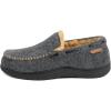 imageZigzagger Mens Moccasin Slippers Memory Foam House Shoes Indoor and Outdoor Warm Loafer SlippersFelt Grey