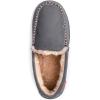 imageZigzagger Mens Moccasin Slippers Memory Foam House Shoes Indoor and Outdoor Warm Loafer SlippersGrey