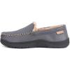 imageZigzagger Mens Moccasin Slippers Memory Foam House Shoes Indoor and Outdoor Warm Loafer SlippersGrey