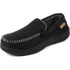 imageZigzagger Mens Moccasin Slippers Memory Foam House Shoes Indoor and Outdoor Warm Loafer SlippersVanta