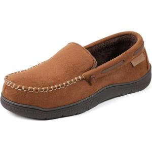 imageZigzagger Mens Moccasin Slippers Memory Foam House Shoes Indoor and Outdoor Warm Loafer SlippersWindsor
