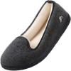 imageWishcotton Summer House Shoes for Women Comfy Slippers for Women with Closed Back Indoor and OutdoorDark Grey