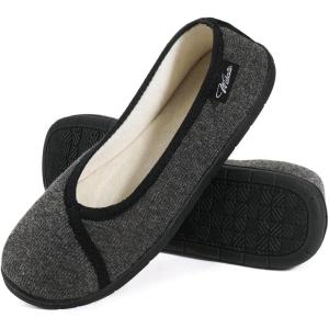 imageWishcotton Summer House Shoes for Women Comfy Slippers for Women with Closed Back Indoor and OutdoorGrey