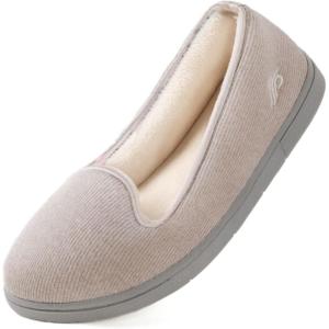 imageWishcotton Summer House Shoes for Women Comfy Slippers for Women with Closed Back Indoor and OutdoorLight Grey