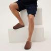 imageWishcotton Mens Memory Foam Slippers Indoor Outdoor Cozy House Shoes with Sturdy Rubber SoleCoffee