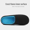 imageWishcotton Mens Memory Foam Slippers Indoor Outdoor Cozy House Shoes with Sturdy Rubber SoleDark Black