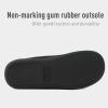 imageWishcotton Mens Memory Foam Slippers Indoor Outdoor Cozy House Shoes with Sturdy Rubber SoleDark Black