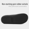 imageWishcotton Mens Memory Foam Slippers Indoor Outdoor Cozy House Shoes with Sturdy Rubber SoleDark Grey