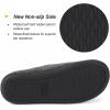 imageWishcotton Mens Memory Foam Slippers Indoor Outdoor Cozy House Shoes with Sturdy Rubber SoleGrey