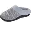 imageWishcotton Mens Memory Foam Slippers Indoor Outdoor Cozy House Shoes with Sturdy Rubber SoleWhite Grey