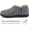 imageZizor Mens Comfy Caterpillar Slippers Indoor Outdoor House Shoes Warm Soft Knit Upper Fuzzy Fleece Lined Memory Foam Sole with Hard BottomHarajuku Grey