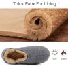 imageZizor Mens Comfy Caterpillar Slippers Indoor Outdoor House Shoes Warm Soft Knit Upper Fuzzy Fleece Lined Memory Foam Sole with Hard BottomHarajuku Grey