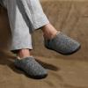 imageZizor Mens Comfy Caterpillar Slippers Indoor Outdoor House Shoes Warm Soft Knit Upper Fuzzy Fleece Lined Memory Foam Sole with Hard BottomLight Grey