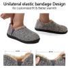 imageZizor Mens Comfy Caterpillar Slippers Indoor Outdoor House Shoes Warm Soft Knit Upper Fuzzy Fleece Lined Memory Foam Sole with Hard BottomLight Grey