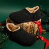 imageZizor Mens Comfy Caterpillar Slippers Indoor Outdoor House Shoes Warm Soft Knit Upper Fuzzy Fleece Lined Memory Foam Sole with Hard BottomMystic Black