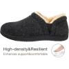 imageZizor Mens Comfy Caterpillar Slippers Indoor Outdoor House Shoes Warm Soft Knit Upper Fuzzy Fleece Lined Memory Foam Sole with Hard BottomOnyx Black