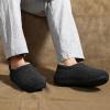 imageZizor Mens Comfy Caterpillar Slippers Indoor Outdoor House Shoes Warm Soft Knit Upper Fuzzy Fleece Lined Memory Foam Sole with Hard BottomOnyx Black