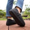 imageZizor Mens Comfy Caterpillar Slippers Indoor Outdoor House Shoes Warm Soft Knit Upper Fuzzy Fleece Lined Memory Foam Sole with Hard BottomOnyx Black