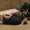 imageZizor Mens Comfy Caterpillar Slippers Indoor Outdoor House Shoes Warm Soft Knit Upper Fuzzy Fleece Lined Memory Foam Sole with Hard BottomOnyx Black