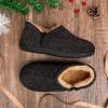 imageZizor Mens Comfy Caterpillar Slippers Indoor Outdoor House Shoes Warm Soft Knit Upper Fuzzy Fleece Lined Memory Foam Sole with Hard BottomOnyx Black