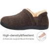 imageZizor Mens Comfy Caterpillar Slippers Indoor Outdoor House Shoes Warm Soft Knit Upper Fuzzy Fleece Lined Memory Foam Sole with Hard BottomSmokey Taupe