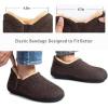 imageZizor Mens Comfy Caterpillar Slippers Indoor Outdoor House Shoes Warm Soft Knit Upper Fuzzy Fleece Lined Memory Foam Sole with Hard BottomSmokey Taupe