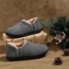 imageZizor Mens Comfy Caterpillar Slippers Indoor Outdoor House Shoes Warm Soft Knit Upper Fuzzy Fleece Lined Memory Foam Sole with Hard BottomStormy Grey