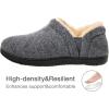 imageZizor Mens Comfy Caterpillar Slippers Indoor Outdoor House Shoes Warm Soft Knit Upper Fuzzy Fleece Lined Memory Foam Sole with Hard BottomStormy Grey