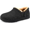 imageZizor Mens Comfy Caterpillar Slippers Indoor Outdoor House Shoes Warm Soft Knit Upper Fuzzy Fleece Lined Memory Foam Sole with Hard BottomMystic Black