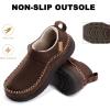 imageZizor Mens Doyle Memory Foam Moccasin House Shoes SlippersCool Coffee