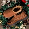imageZizor Mens Doyle Memory Foam Moccasin House Shoes SlippersTan