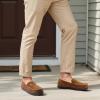 imageZizor Mens Moccasin Slippers With Memory Foam House Shoes for Indoor OutdoorCamel