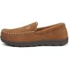 imageZizor Mens Moccasin Slippers With Memory Foam House Shoes for Indoor OutdoorCamel