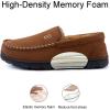 imageZizor Mens Moccasin Slippers With Memory Foam House Shoes for Indoor OutdoorCaramel
