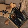 imageZizor Mens Moccasin Slippers With Memory Foam House Shoes for Indoor OutdoorJet Black