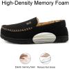 imageZizor Mens Moccasin Slippers With Memory Foam House Shoes for Indoor OutdoorJet Black