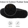 imageZizor Mens Moccasin Slippers With Memory Foam House Shoes for Indoor OutdoorJet Black