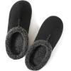 imageZizor Mens Slip On Moccasin Slippers Fleece Lined Bedroom House Shoes for IndoorOutdoorBlack