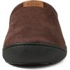 imageZizor Mens Slip On Moccasin Slippers Fleece Lined Bedroom House Shoes for IndoorOutdoorChocolate Brown