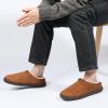 imageZizor Mens Slip On Moccasin Slippers Fleece Lined Bedroom House Shoes for IndoorOutdoorTan