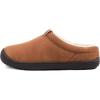 imageZizor Mens Slip On Moccasin Slippers Fleece Lined Bedroom House Shoes for IndoorOutdoorTan