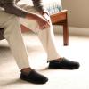 imageZizor Mens Zermatt Plush Suede House Slippers Memory FoamBlack