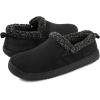 imageZizor Mens Zermatt Plush Suede House Slippers Memory FoamBlack