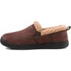 imageZizor Mens Zermatt Plush Suede House Slippers Memory FoamChesnut Tan