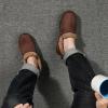 imageZizor Mens Zermatt Plush Suede House Slippers Memory FoamChesnut Tan