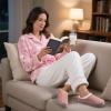 imageZizor Womens Moselle Fuzzy Moccasin House Slippers Memory Foam IndoorHeather Grey