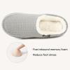 imageZizor Womens Moselle Fuzzy Moccasin House Slippers Memory Foam IndoorHeather Grey
