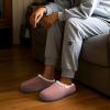 imageZizor Womens Moselle Fuzzy Moccasin House Slippers Memory Foam IndoorHeather Grey