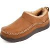 imageZizor Mens Doyle Memory Foam Moccasin House Shoes SlippersTan