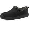 imageZizor Mens Zermatt Plush Suede House Slippers Memory FoamBlack
